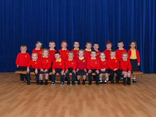 Mrs Kelly’s P1 class at Steelstown Primary School.