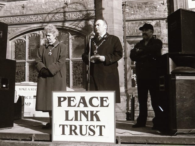 Peace Vigil at the Guildhall during 1996.