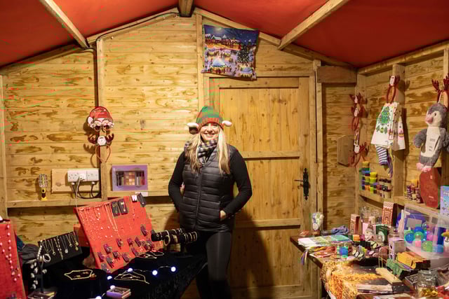 A very festive scene at the Swan Park Christmas Market.