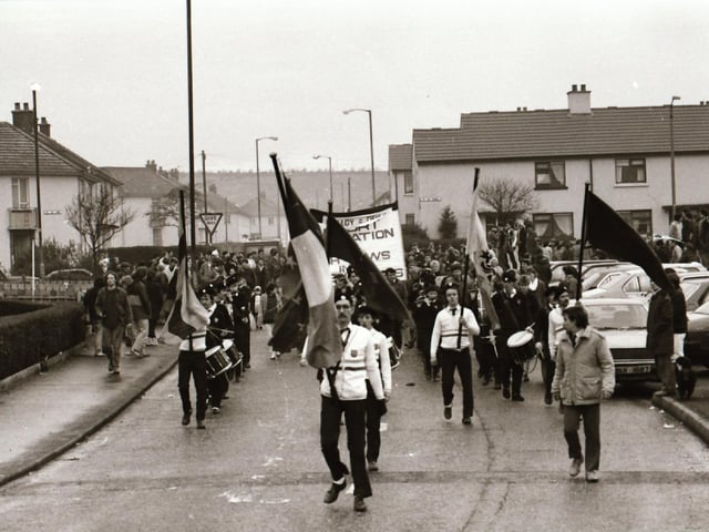 Bloody Sunday 14th anniversary commemorations in Derry in January 1986.