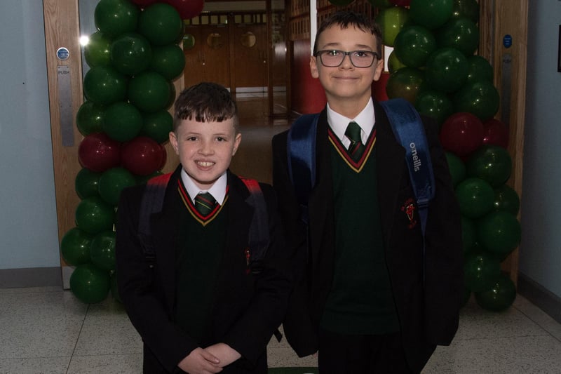 New ground for these two young Year 8 starts at St. Joseph's Boys' School on Friday.
