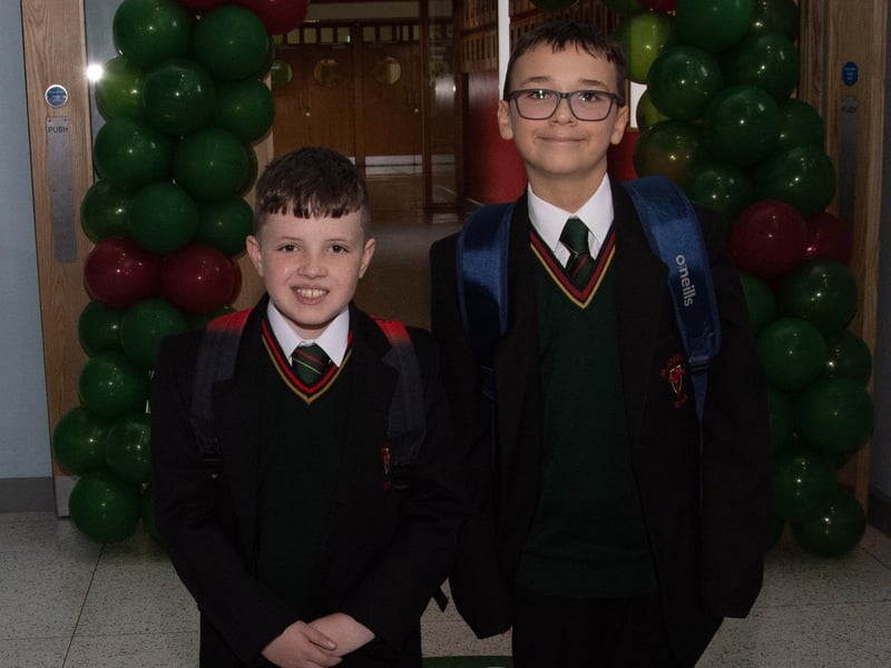 New ground for these two young Year 8 starts at St. Joseph's Boys' School on Friday.