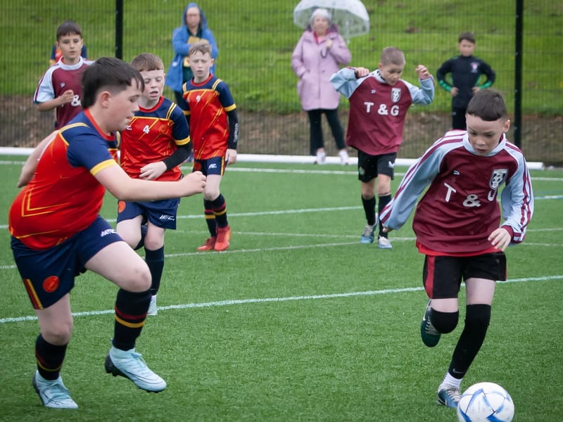 Action from the game between Steelstown and St. John's PS on Thursday at St. Joseph's Boys School.