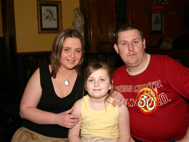 Damian Quinn enjoying his birthday with wife Kathy and daughter Nuala. 4751 dd : .