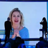Saoirse Monica Jackson joined the ceremony via videolink. Anthony Harvey/Channel 4/Shutter