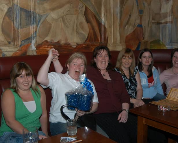 Staff and members from the Foyle Newpin Women’s Centre in Jasmine Court, Gobnascale, after an evening to raise funds for the centre.  L-R: Nadine, Eileen Jones, Ronagh O’Donnell, Eleanor Bradley, Susan, Sharon Jones and Patricia were having a ball in Martha’s Vineyard.