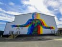 The mural of footballer James McClean, on Central Drive, Creggan in Derry was part of the 2022 Feile Derry’s 'Graffiti On The Walls' project. Photo: George Sweeney