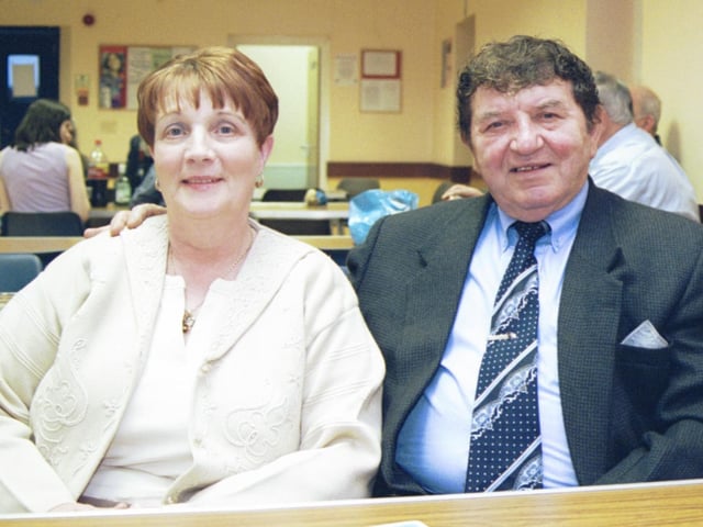 Frances and Joe Healy pictured at the Bishop Street reunion. 050603HG20