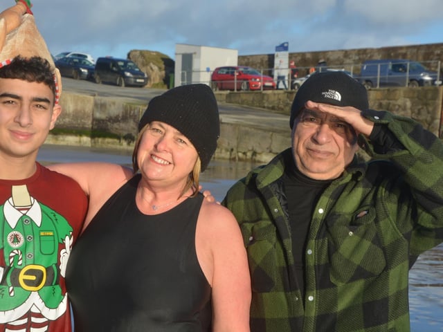 Malin Head St Stephen's Day Swim in aid of Malin Head Community Association Ltd and Ronald McDonald House. Pictures: Malin Head Community on Facebook:Malin Head St Stephen's Day Swim