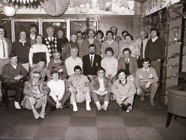 Journal staff at an event back in 1985.
