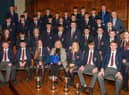 The Mayor Councillor Sandra Duffy welcomed pupils from Lisneal College to the Guildhall as she recognised the hugely successful cricket teams who claimed four trophies last season including the, U15 Ulster Schools Cup,Under 14 Derriaghy Cup, U13 Slemish Cup, Under 12 Wesley Ferris Cup. Picture Martin McKeown. 26.01.23:.