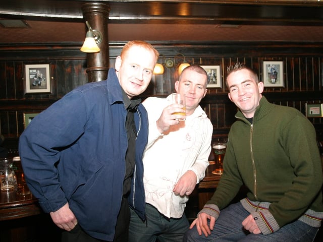 Out and about in Duke's Bar in early 2004.
