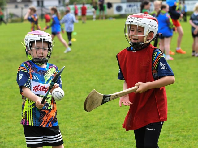Children enjoy the activities at Doire Trasna Kellogs Cúl Camp. Photo: George Sweeney
