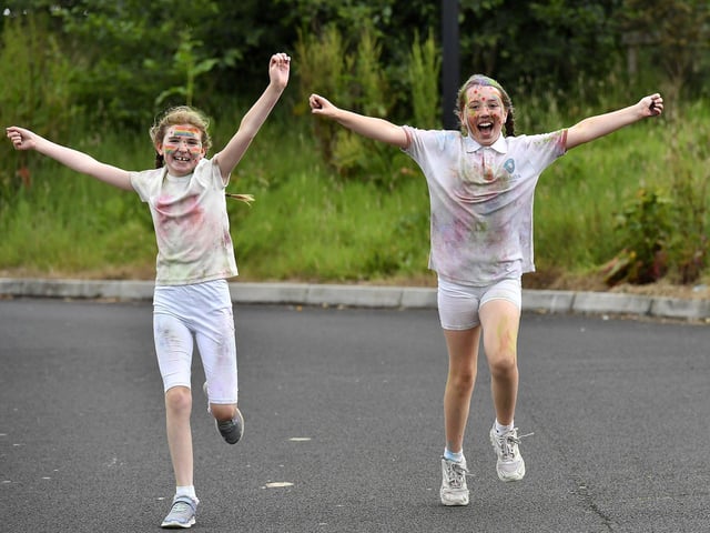 Children’s ‘Colour Dash’ at Na Piarsaigh prior to the club’s Dermot McCrossan Canter the Corrody 5km event, held on Sunday evening last. Photo: George Sweeney
