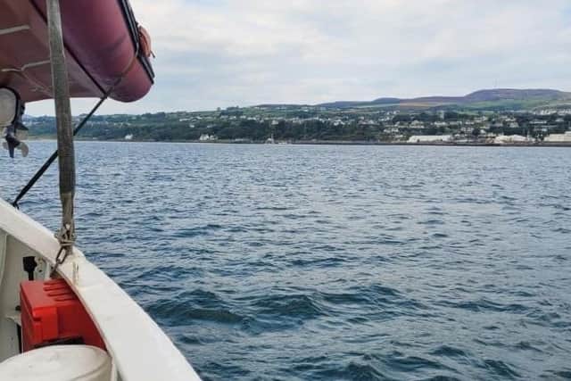 The view from the Lough Foyle Ferry, travelling to Greencastle.