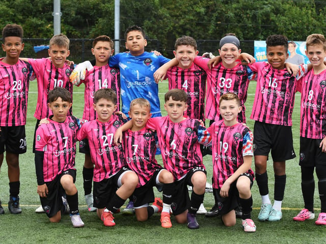 The Patruno FB (USA) under-11's team pictured at the Vale Centre.