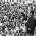 Tommy Makem at the Bogside Fleadh Cheoil in August 1969.