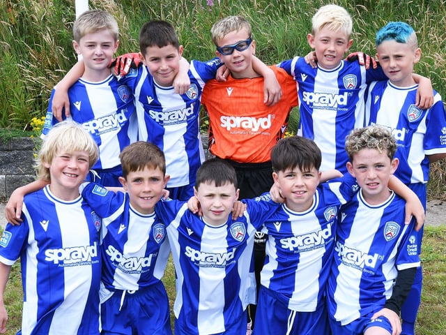 The Coleraine FC Peacocks under-9 team which took part in the O'Neill's Foyle Cup.