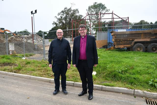 Bishop Andrew Forster and Canon Paul Hoey during their recent site visit.