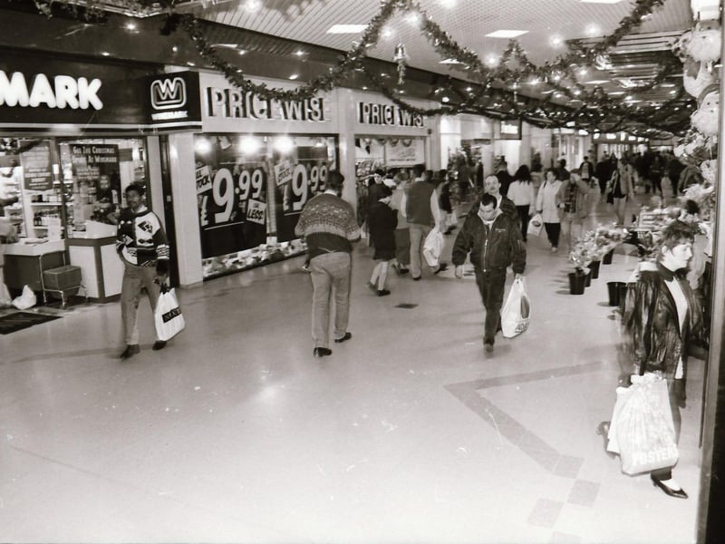 Shoppers and some of the stores at the Richmond Centre back in 1994.
