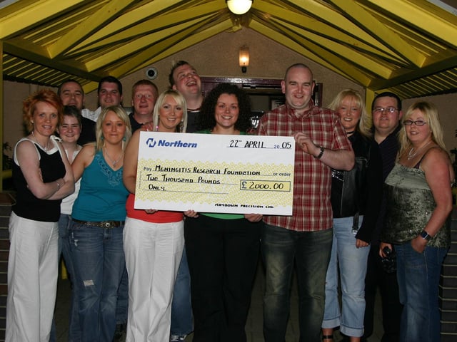 Staff of Maydown PE. : Parties and celebrations in April 2005: Du Pont fundraising do for Meningitis Research.