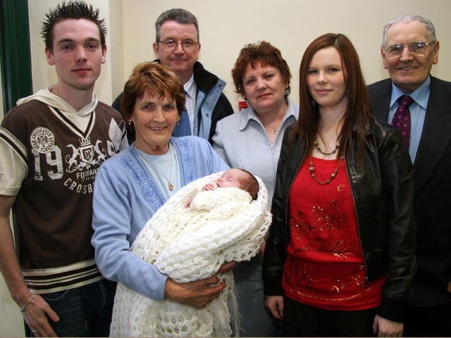 Baby Gerard pictured with parents, grandparents and great-grandparents 0020JML : Parties and nights out in March 2006