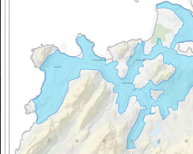 Areas affected within the Inishowen West Public Water Supply.