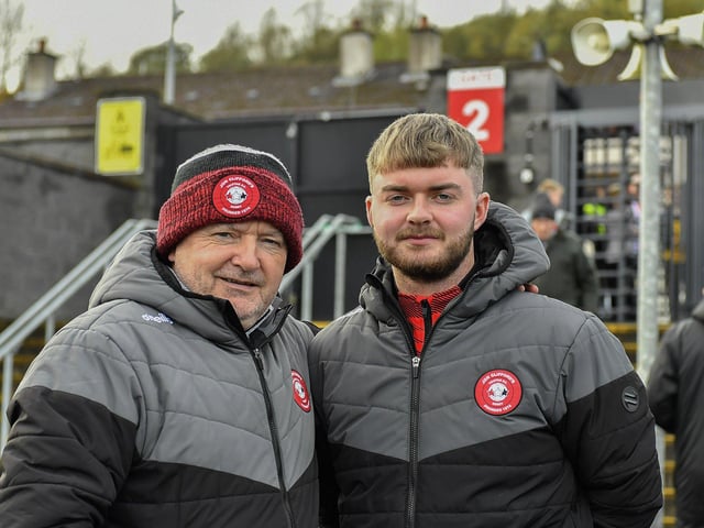 Derry City fans at the Brandywell Stadium for the game against Shamrock Rovers. Photograph: George Sweeney