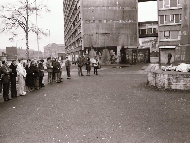 Bloody Sunday 14th anniversary commemorations in Derry in January 1986.