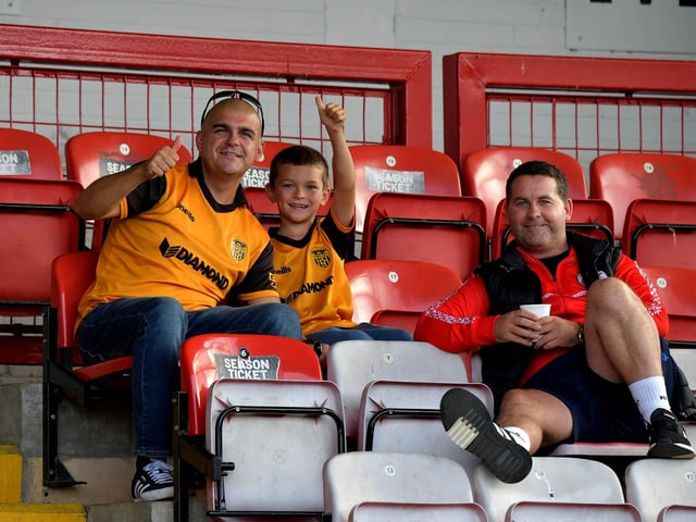 Derry City fans at the game against Sligo Rovers on Friday evening. Photo: George Sweeney. DER2327GS – 035