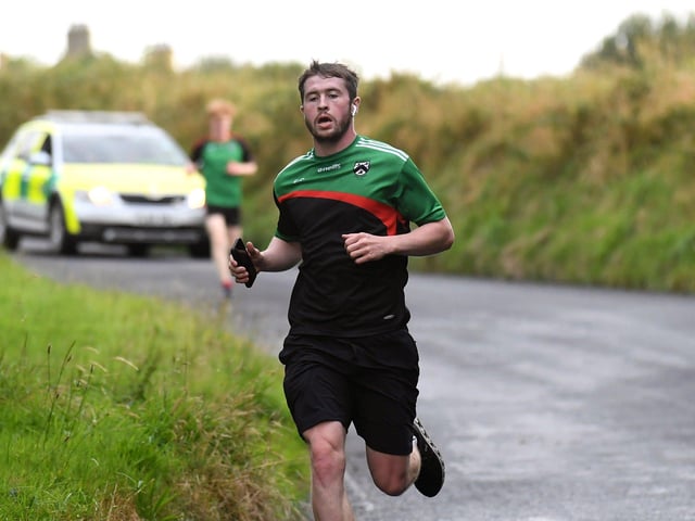 Eoghan Devlin at the Doire Trasna 'Canter on the Corrody' 5k last week. Photo: George Sweeney