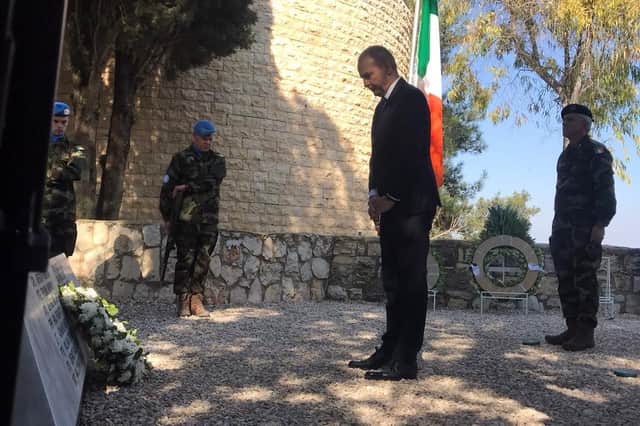 Tánaiste Micheál Martin pays his respects at Camp Shamrock