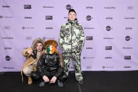 PARK CITY, UTAH - JANUARY 18: (L-R) Naoise Ó Cairealláin, DJ Próvaí and Liam Óg Ó Hannaidh attend the "Kneecap" Premiere during the 2024 Sundance Film Festival at Prospector Square Theatre on January 18, 2024 in Park City, Utah. (Photo by Michael Loccisano/Getty Images)