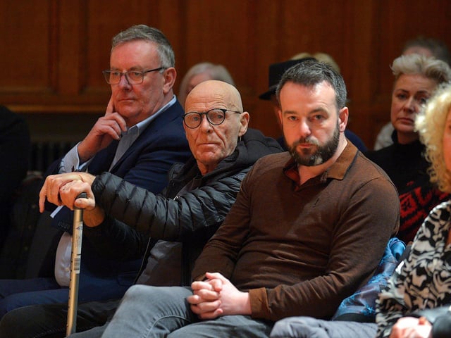 Mike Nesbitt MLA, veteran civil rights campaigner Eamonn McCann and Colum Eastwood MP were among the large attendance at a public meeting held in the Guildhall on Wednesday evening opposing the proposed cuts to jobs and services at BBC Radio Foyle. George Sweeney. DER2301GS – 16