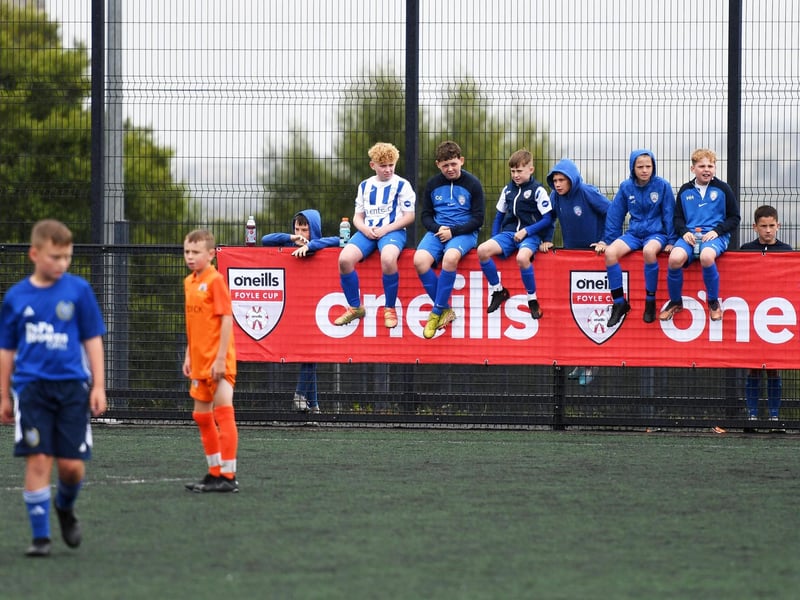 Spectators enjoying the O'Neills Foyle Cup Under-11's final between Shankill Juniors and Glenavon FC.