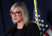First Minister-Elect Michelle O'Neill pictured earlier this year speaking during an event at the National Press Club back in March in Washington, DC. (Photo by Kevin Dietsch/Getty Images)
