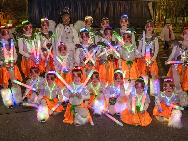 One of the colourful groups from Derry City and Strabane District Council's community based Halloween Carnival Parade. Picture Martin McKeown. 31.10.24
