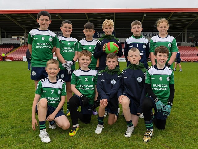 Derry Primary Schools Boys Finals at Celtic Park: Bunscoil Cholmcille. Photo: George Sweeney