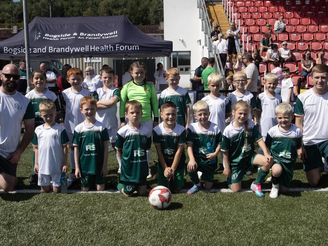 The Foyle Harps U7s who played in Feile 2025's Annual Ryan McBride Cup at the Brandywell. (Photos: Jim McCafferty Photography)