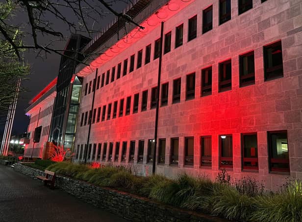 Council buildings are lighting up red on February 1 for NICHS.