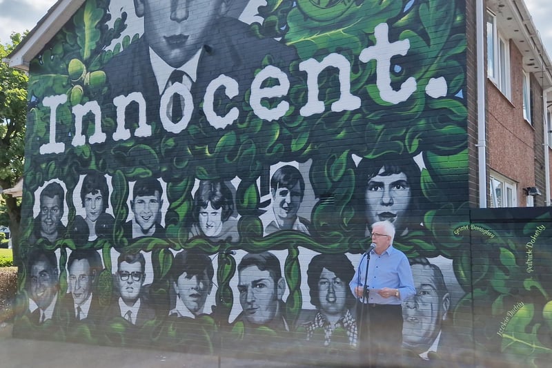 John Kelly at the unveiling of the new mural.