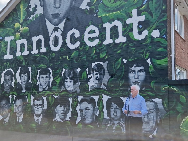 John Kelly at the unveiling of the new mural.