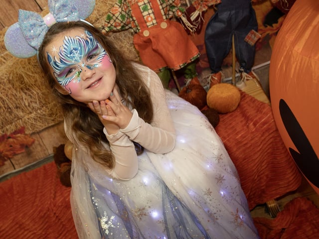 Young Sophia McFadden poses for a picture at the Feile 23 Halloween Fun Day at Long Tower Youth Club on Monday afternoon. (Photos: JIm McCafferty Photography)