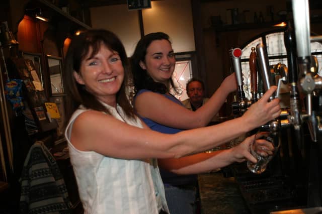 Punters enjoying a night out at WG's bar in May 2004.