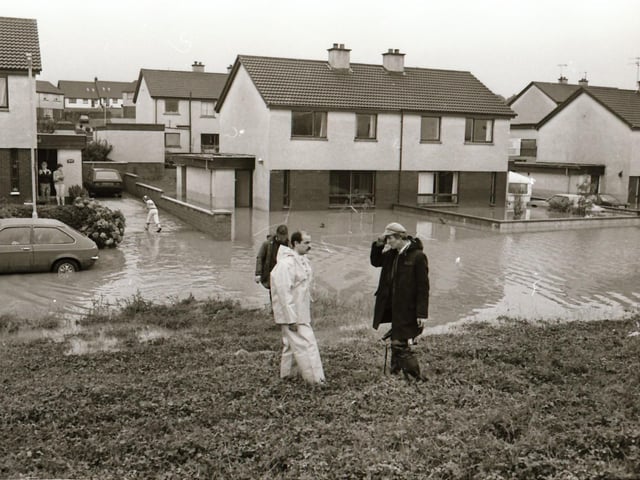 Flooding at Springvale, Coshquin and Ederowen back in 1985.