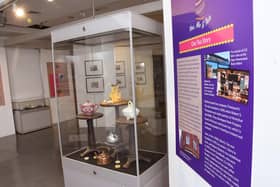 Some of the exhibition pieces on display at the ‘You, Me and Tea’ exhibition at the Tower Museum, Derry.