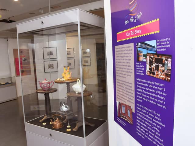 Some of the exhibition pieces on display at the ‘You, Me and Tea’ exhibition at the Tower Museum, Derry.