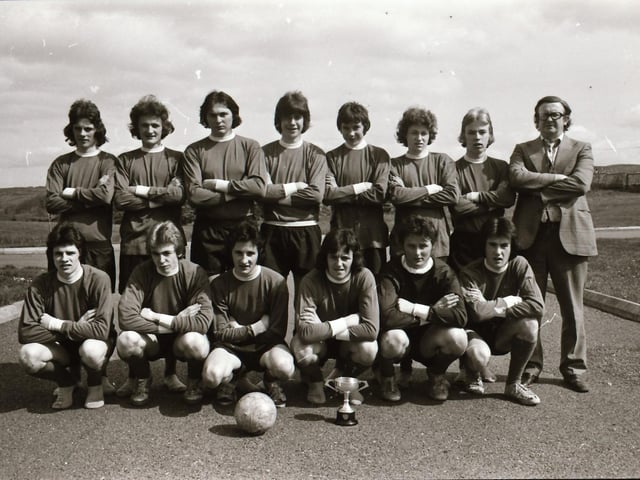 Footballers in 1976.