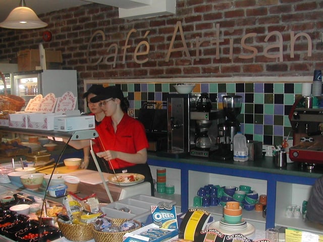 Serving up tea, coffee and refreshments in Café Artisan.