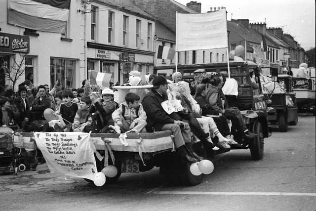 The Greencastle Community Centre float at the St. Patrick's Day parade in Moville on March 17, 1993.